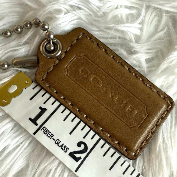 COACH Brown Hang Tag Bag Charm Fob - Picture 3 of 3